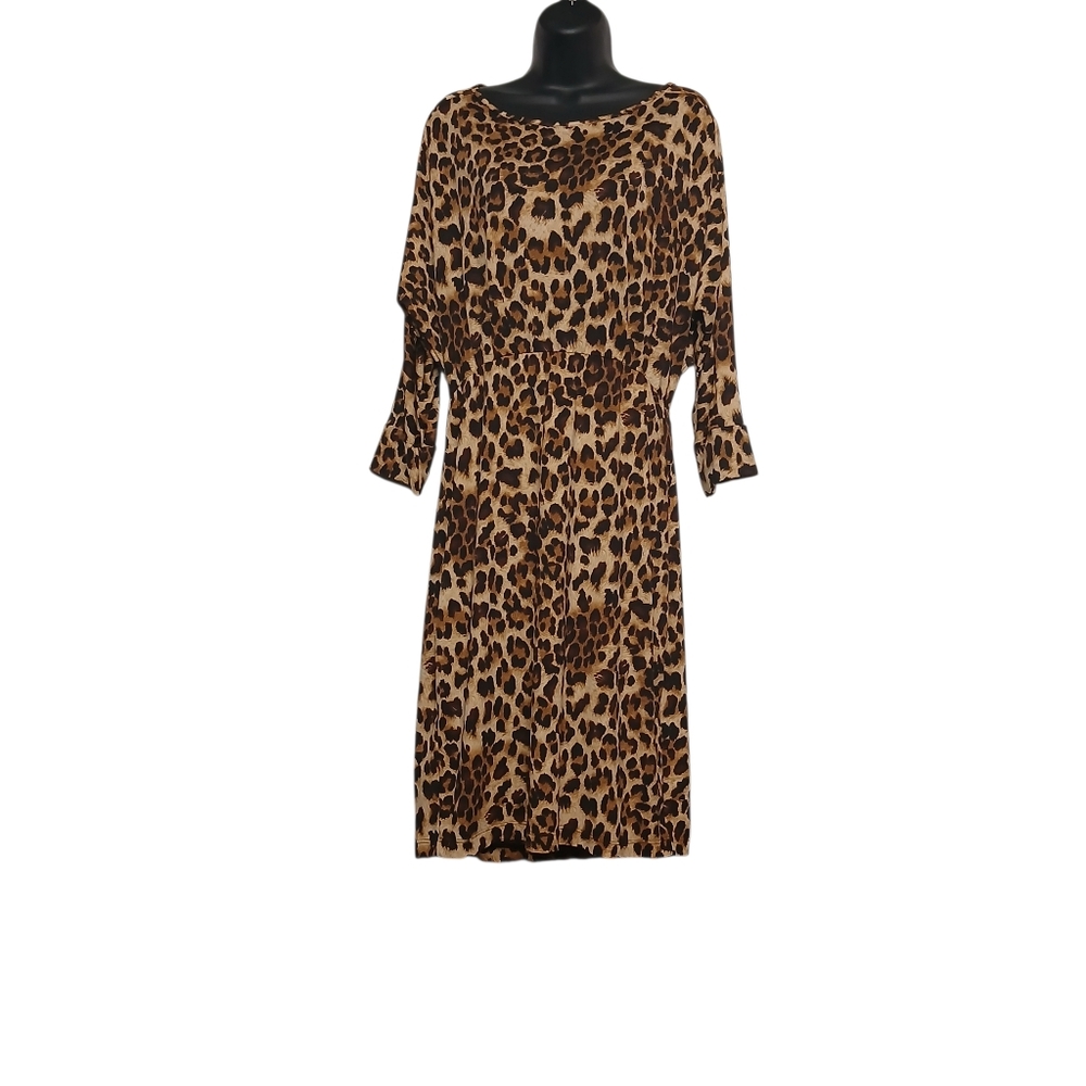 Venus Leopard Print Women Dress Sizw XL EUC - Picture 5 of 8